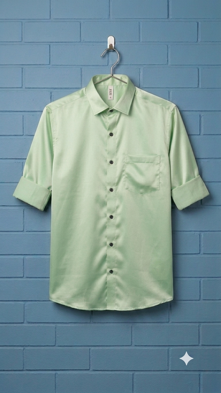 Formal Satin Shirt for men | Pistha Green