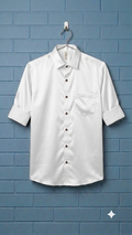Formal Satin Shirt for men | Solid White