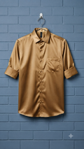 Formal Satin Shirt for men | Solid Gold